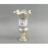Edwardian silver solifleur vase, Birmingham 1906, 11cm high