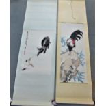 Collection of five early 20th century scroll paintings, (5)