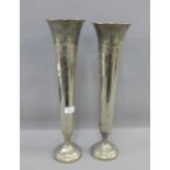 Pair of Epns vases, 47 cm high, (2)