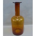 Holmegaard amber coloured Gulvase, 52 cm high