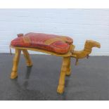 Vintage camel stool by Mah Abdel Karin & Gharib, 46 x 94 cm