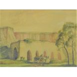 Hester Frood, (1882 - 1971) 'Limekilns near Tenby, Pembrookshire' Watercolour Signed, in a glazed