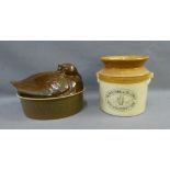The Professional and Civil Service Supply Association, Edinburgh, stoneware crock, together with a