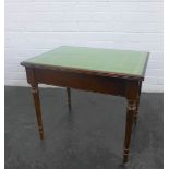 Mahogany side table with single drawer and fluted legs, 48 x 58 cm