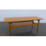 Teak coffee table, 41 x 116 cm