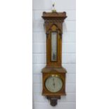 Negretti & Zambra London 2842 oak cased wall barometer