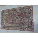 Eastern rug with foliate pattern and borders, 90 x 125 cm