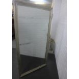 Large floor standing silver gilt wood framed mirror, 168 x 90 cm