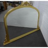 Gilt wood over mantle mirror, 106 x 143 cm