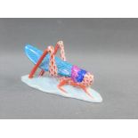 Herend porcelain Cricket, 9cm long