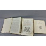 Antique books to include 'Rapin's, History of England Volume V' and 'System of Geography', (a/f),