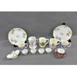 Mixed lot to include Tuscan porcelain mug, continental porcelain cup and saucer, cabinet plates