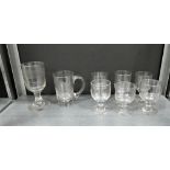 Collection of miscellaneous 19th century and later drinking glasses (8)