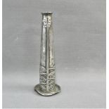 Archibald Knox Tudric pewter vase numbered 0819, 16 cm high (a/f)