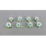 Eight Capodimonte menu card holders (8)