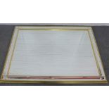 Contemporary gilt framed wall mirror, 74 x 104 cm