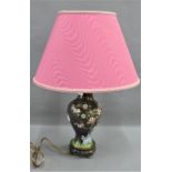 Cloisonne table lamp base and shade