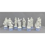 Full set of nine Wedgwood limited edition Jasperware figures, from the Classical Muses collection