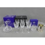 Edinburgh crystal to include a Golfing Tankard, a decanter and stopper, a set of six Gleneagles