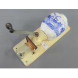 Vintage wall mounted coffee grinder