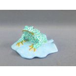 Herend porcelain frog