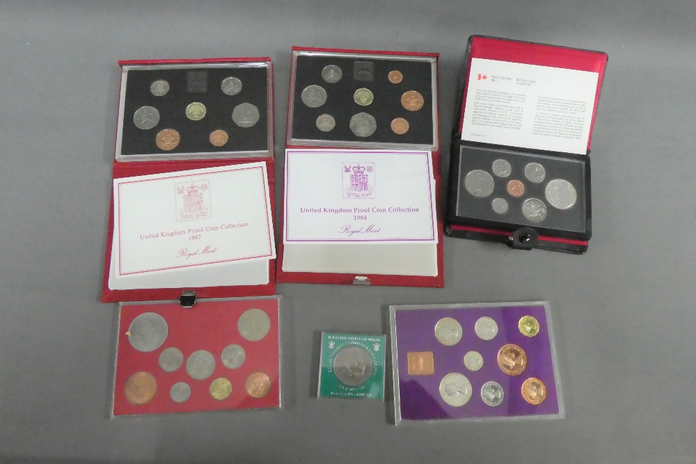 UK Proof Coin Collection sets to include 1984, 1987 & 1970, together with Coinage of Great Britain