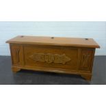 Fruitwood storage trunk, 52 x 122 cm