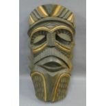 African wooden Tribal mask, 40 cm long