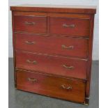 Late 19th / early 20th century chest with two short drawers and three graduating long drawers, 115 x