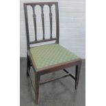 Mahogany side chair with upholstered slip in seat, 94 x 51cm
