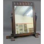 Early 20th century oak dressing table mirror, 55 x 70cm