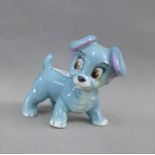 Wade Disney blow up figure of 'Scamp', with printed back stamps, 11cm high