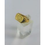 Gents 9 carat gold signet ring UK ring size U