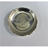 Wai Kee Sterling silver coin dish, Hong Kong 9cm diameter