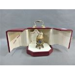 Sarah Faberge silver gilt 'Capricorn' Zodiac Egg, No 106/500, in presentation case and with