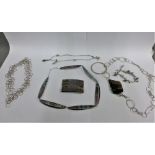 A collection of contemporary jewellery to include necklaces, pendants, brooches and bracelets (6)