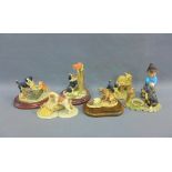 Set of six Border Fine Art 'Puppy Dog' figures to include 'Terrier Pup and Mouse', 'Helping