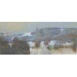 Contemporary School 'Landscape Watercolour' Apparently unsigned, in a glazed frame, 48 x 23cm