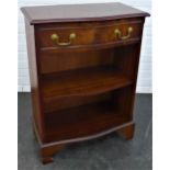 Byden & Smith mahogany bookcase with single drawer, 85 x 62cm