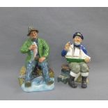 Two Royal Doulton figures to include 'A Good Catch' HN2258, and 'Tall Story' HN2248, tallest
