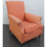 Early 20th century upholstered armchair, 100 x 82cm