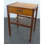 Teak bedside cabinet, 62 x 64cm