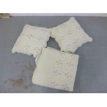 Quilted bed throw and cushion