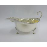 George V Scottish silver sauce boat, Hamilton & Inches, Edinburgh 1915