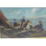 ALM (19th Century British School) 'Sailing' Oil-on-Canvas Initialed and dated 1894, in a glazed