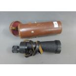 Barr & Stroud CF.30A telescope with a leather case