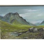 David Vallance Robertson 'Highland Mountain Landscape' Oil-on-Canvas Signed and dated 1988, in a