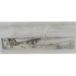 Kent Thomas 'Glasgow 1880' Engraving in a glazed frame with an Open Eye Gallery label verso, 70 x