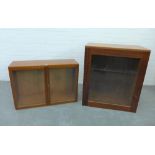 Two 20th century glazed display cabinets, 60 x 85cm (2)