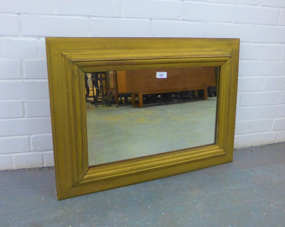 Gilt framed rectangular wall mirror, size overall 76 x 56cm